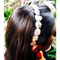 Juhi Malhotra-Serene White Beaded Hair Accessory