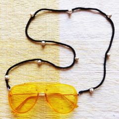 Juhi Malhotra-Black And Silver Eyewear Chain