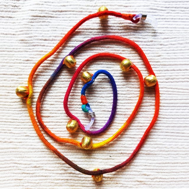 Juhi Malhotra-Beaded Gold Eyewear Chain