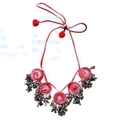 Juhi Malhotra-Shaded Red Ghungroo Necklace