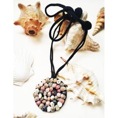 Juhi Malhotra-All Black Shell Necklace