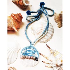 Juhi Malhotra-Serene Blue Shell Necklace