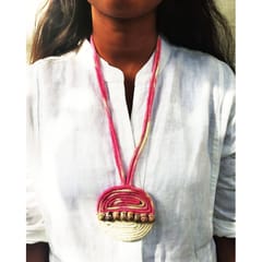 Juhi Malhotra-Candy Pink Shell Necklace