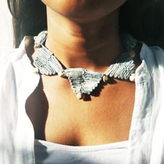 Juhi Malhotra-Grey Tie And Dye Choker