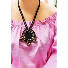 Juhi Malhotra-Black And Gold Necklace