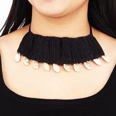 Juhi Malhotra-Black Shell Choker