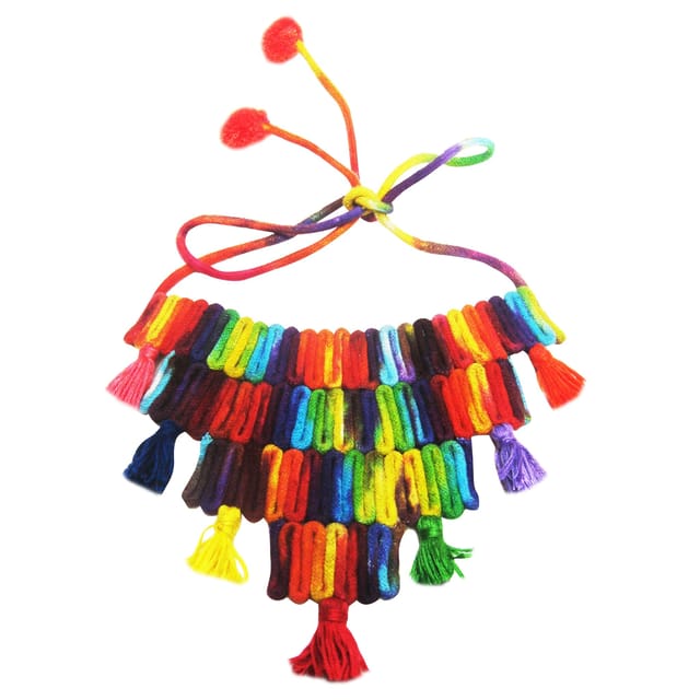 Juhi Malhotra-Multicolor Tassel Choker