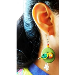 Juhi Malhotra-Yellow Tota Earrings