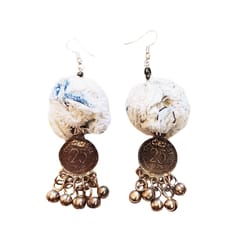 Juhi Malhotra-Fabric Pompom Earrings