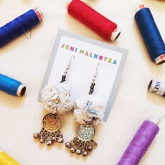 Juhi Malhotra-Fabric Pompom Earrings