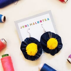 Juhi Malhotra-Blue Flower Earrings