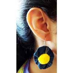 Juhi Malhotra-Blue Flower Earrings
