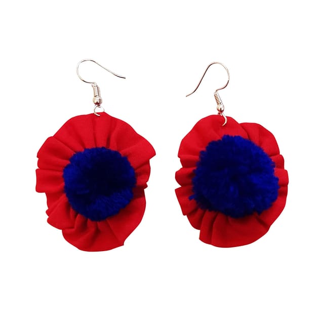 Red Fabric Flower Earrings Online | Colette Hayman – colette by colette  hayman