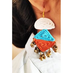 Juhi Malhotra-Arty Trio Gold Earrings