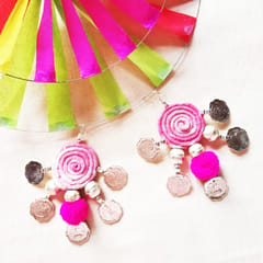 Juhi Malhotra-Chirpy Pink Coin Earrings