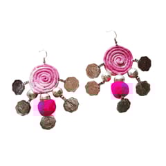 Juhi Malhotra-Chirpy Pink Coin Earrings