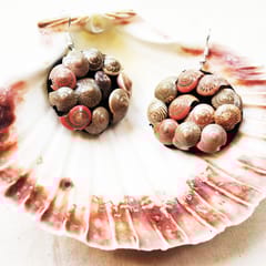 Juhi Malhotra-Black Seashell Earrings