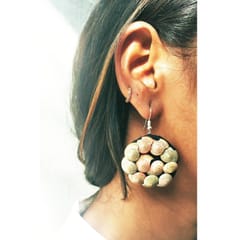 Juhi Malhotra-Black Seashell Earrings
