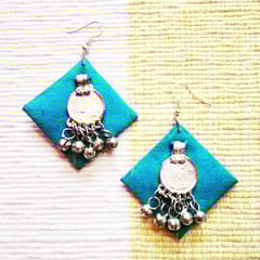 Juhi Malhotra-Pop Turquoise Ikat Earrings