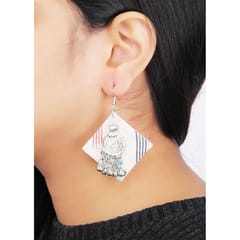 Juhi Malhotra-Serene White Ikat Earrings