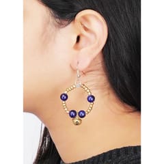 Juhi Malhotra-Blue Hoop Earrings