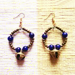 Juhi Malhotra-Blue Hoop Earrings