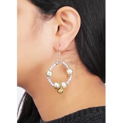 Juhi Malhotra-Silver Hoop Earrings