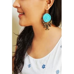 Juhi Malhotra-Turquoise Ghungroo Earrings