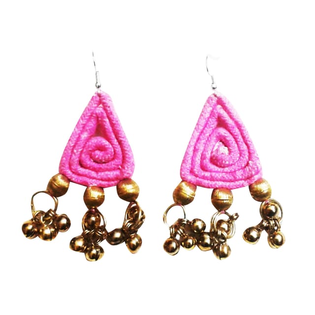 Juhi Malhotra-Pink And Gold Dori Earrings