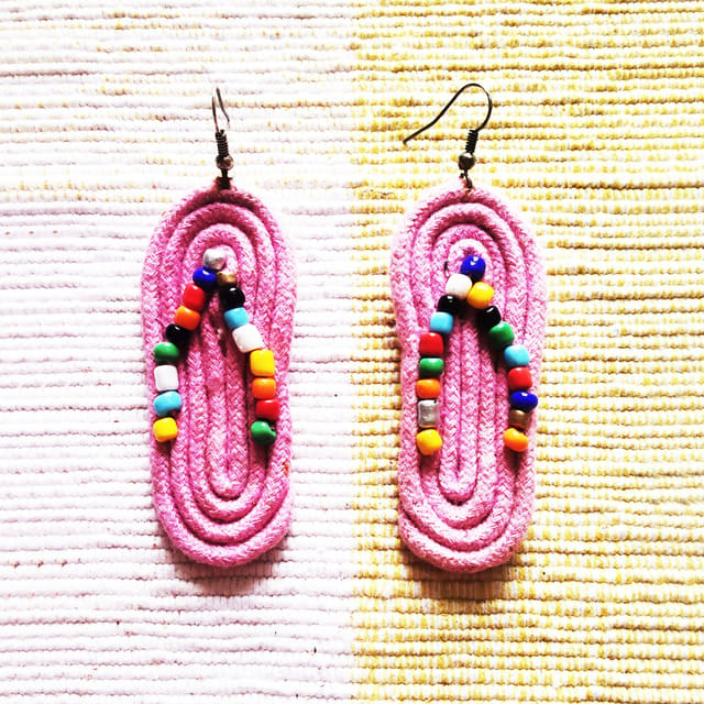 Juhi Malhotra-Pink Flip Flop Earrings
