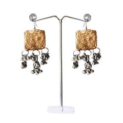 Juhi Malhotra-Square Jute Earrings