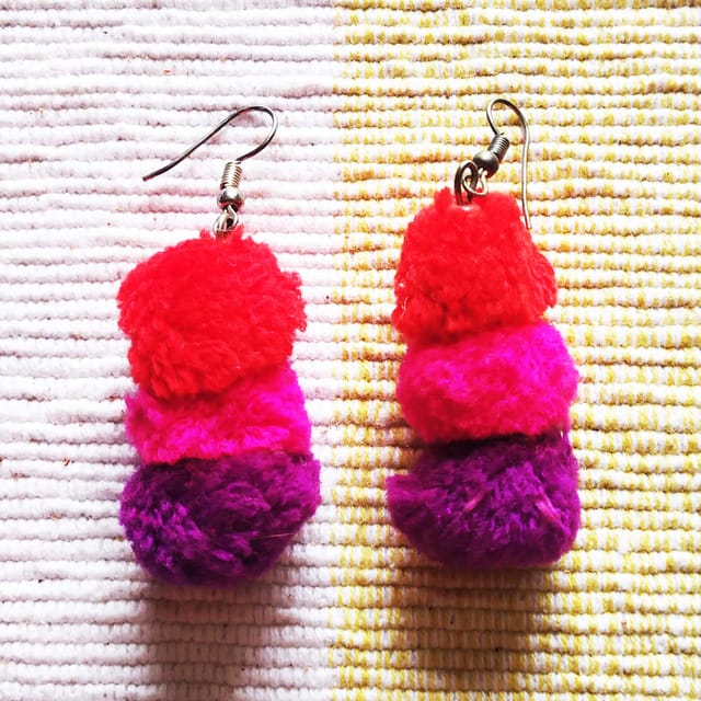 Juhi Malhotra-Funky Pompom Earrings