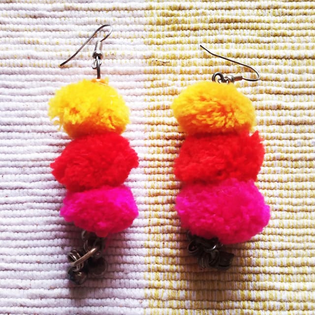 Juhi Malhotra-Festive Pompom Earrings