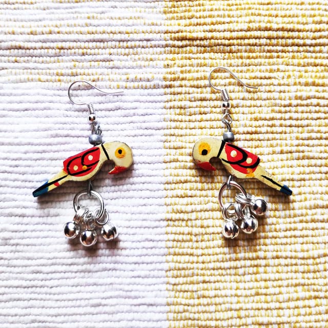 Juhi Malhotra-White Tota Earrings