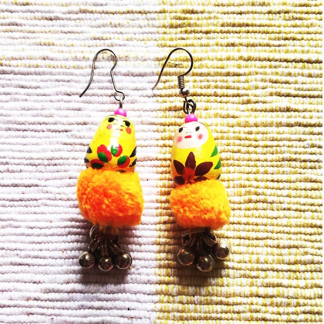 Juhi Malhotra-Yellow Dancing Doll Earrings