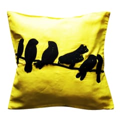 Juhi Malhotra-Yellow Bird Cushion Cover