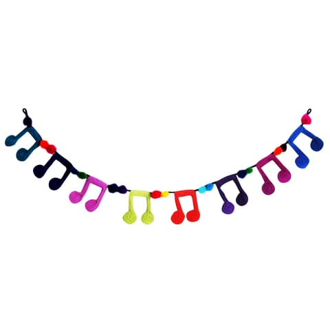 Juhi Malhotra-Multicolor Music Note Bunting