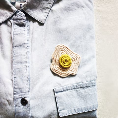 Juhi Malhotra-Egg Yolk Brooch