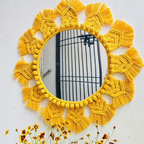 Act of Craft - Macrame  Wall Hanging Mirror