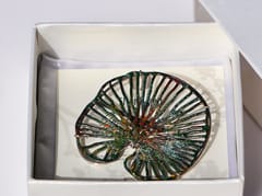 The Joyful Enamelist - Silver Enamel Lotus Leaf Brooch