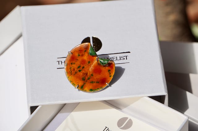 The Joyful Enamelist - Silver Enamel Sunshine Ring