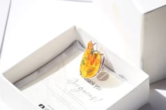 The Joyful Enamelist - Silver Enamel Sunshine Ring