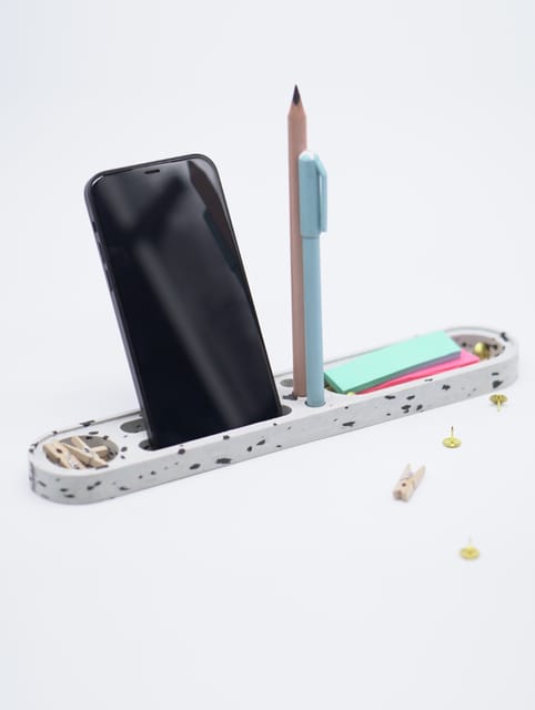 Minus Degre-Eco Desk Organizer I White Dot