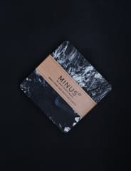 Minus Degre-Handcrafted Recycled Coaster I Stone Black  I set of 4 Coaster
