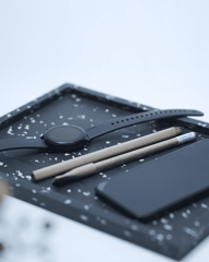 Minus Degre-Black earth I Decorative Tray | Rectangle Tray
