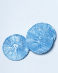 Minus Degre-Handcrafted Recycled Coaster I Sky Blue  I set of 4 Coaster