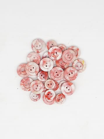 Minus Degre-Ecodots I 100% Recycled Buttons I Red Marbling