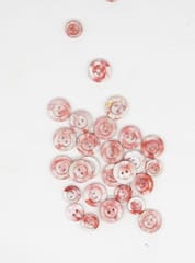 Minus Degre-Ecodots I 100% Recycled Buttons I Red Marbling