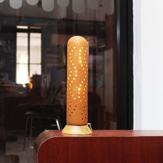 Craftlipi-Straw Terracotta Table light