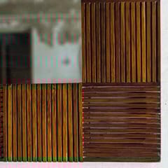 Rhizome-Slat Wall Mirror Square | Made of Bamboo